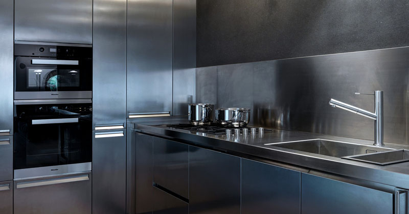 Stainless steel kitchens are having a moment
