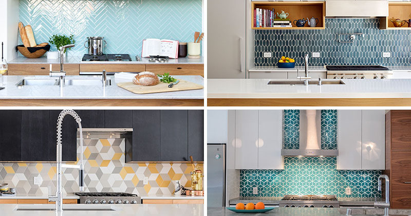 geometric kitchen wall tiles
