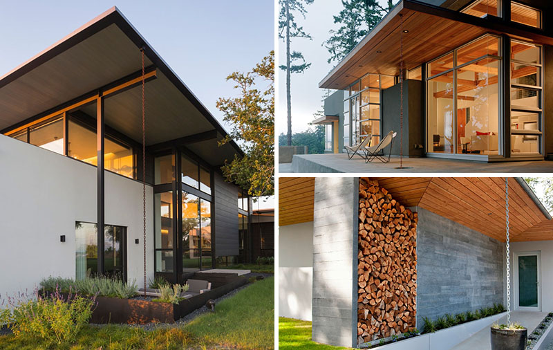 14 Modern Homes That Use Rain Chains To Divert Water Contemporist