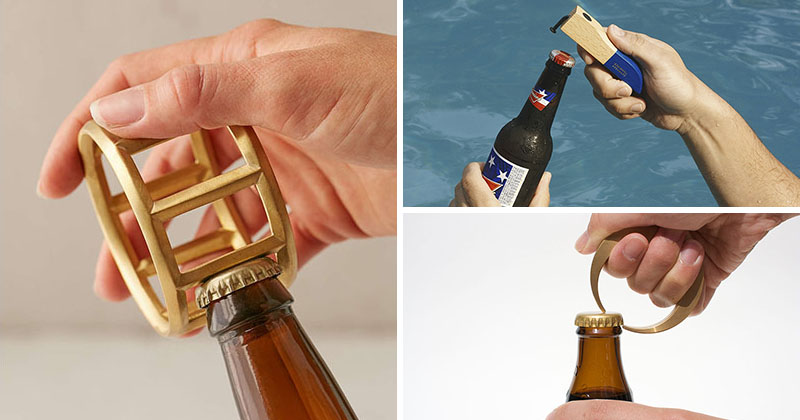 Handle Beer Bottle Opener 4 Pieces Wooden Beer Bottle Opener Tools Bottle  Opener