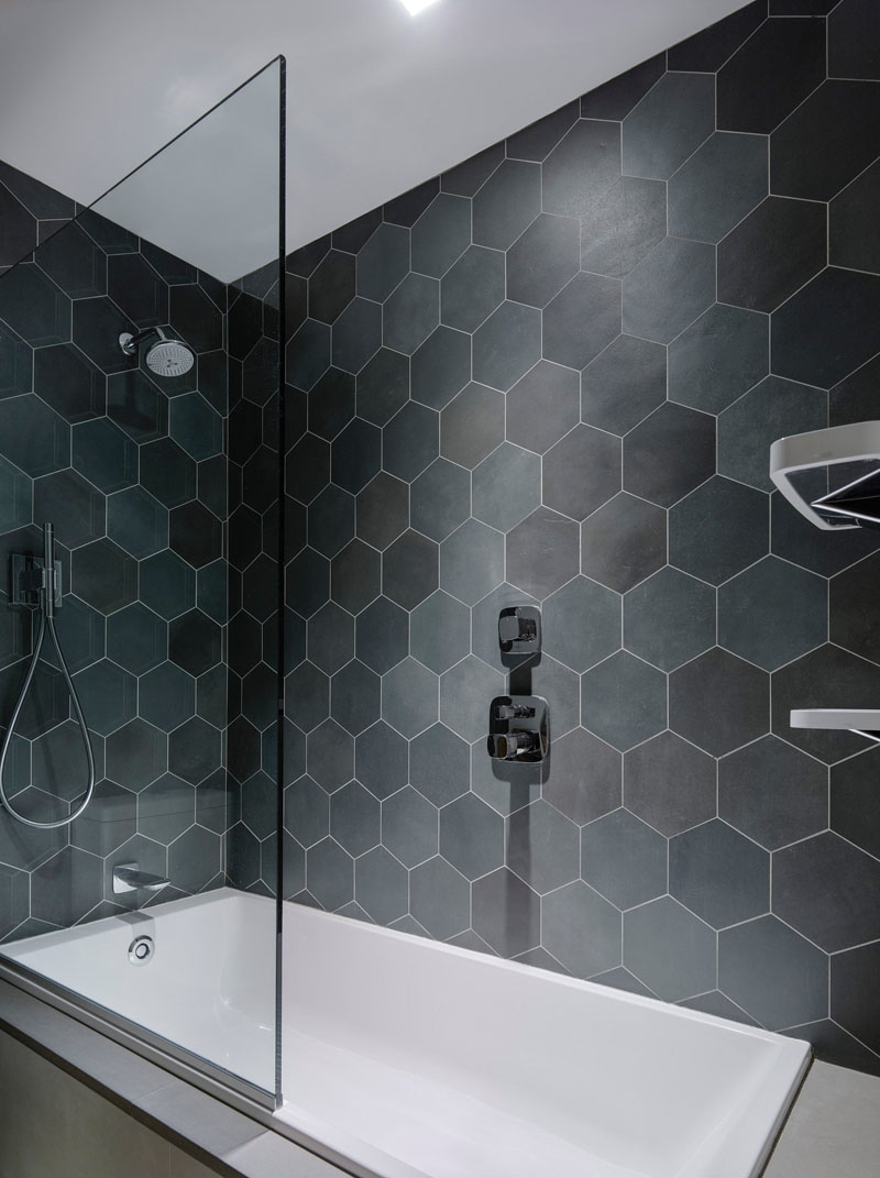 Bathroom Tile Ideas Grey Hexagon Tiles Contemporist 9649