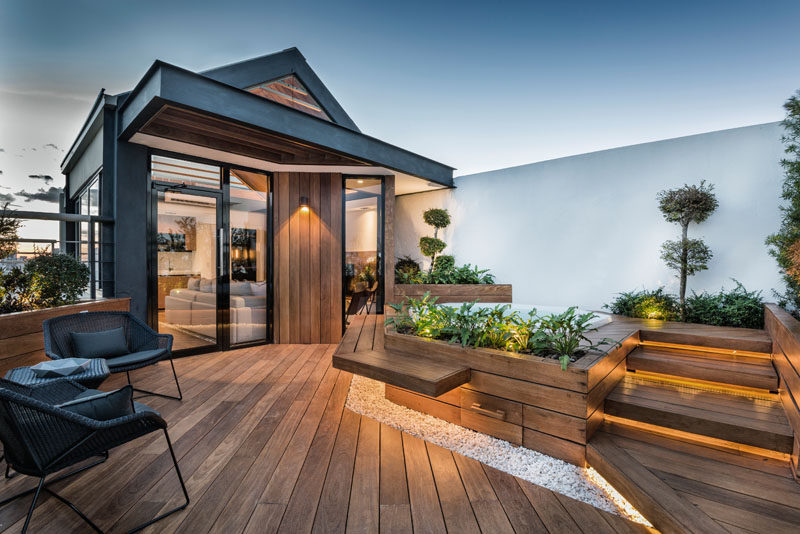 This rooftop has been turned into a living for a family to relax in