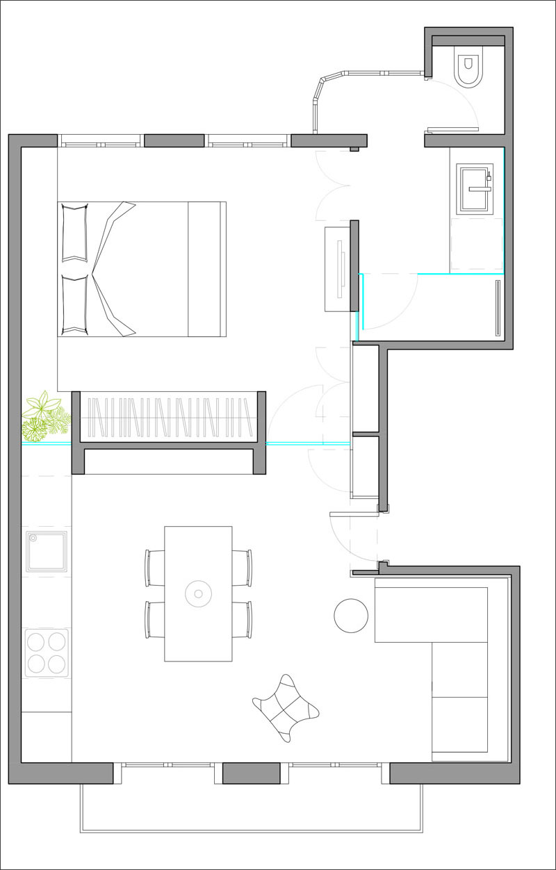 40m2 Apartment Small Spaces Floor Plans