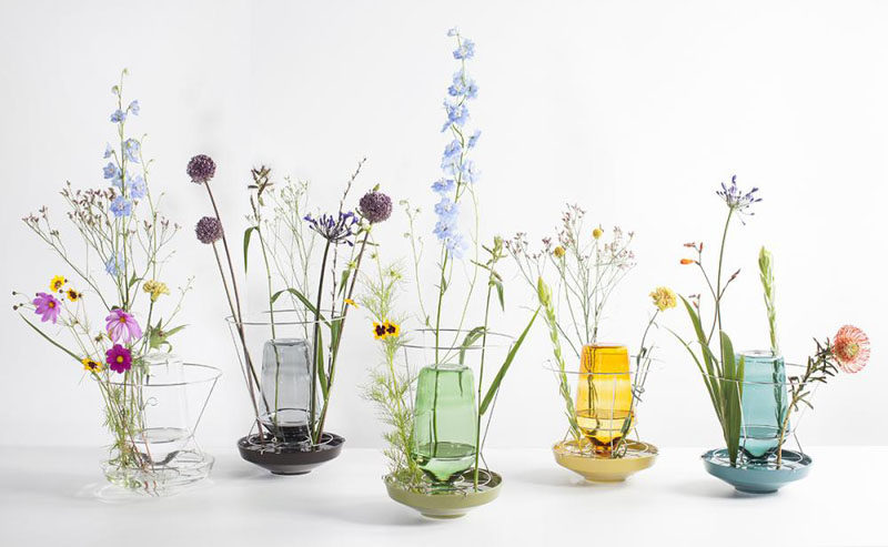 These Colorful Glass Vases Put The Flower Stems On Display