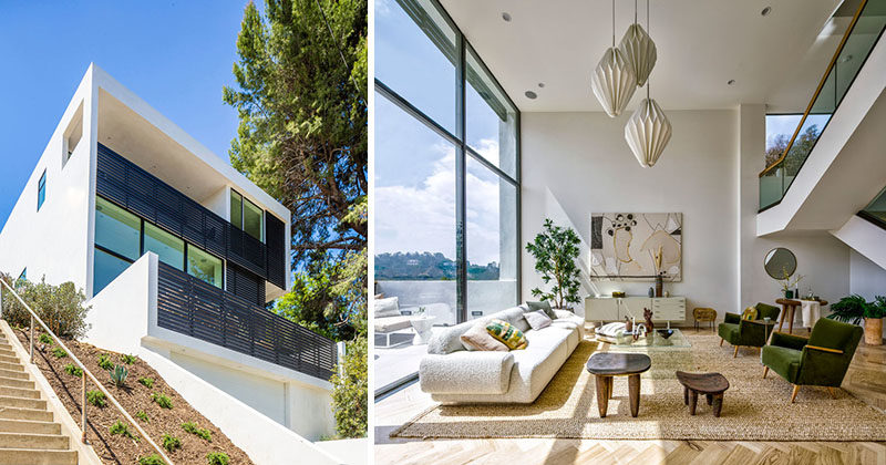 High Ceilings And Double Height Windows Keep This L A House