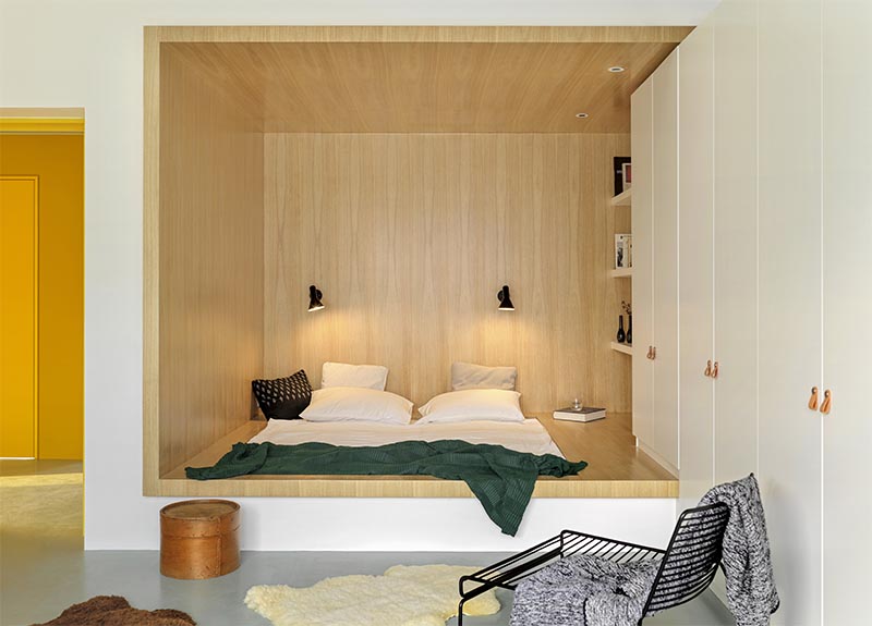 Bedroom Niche Shelves Design Ideas