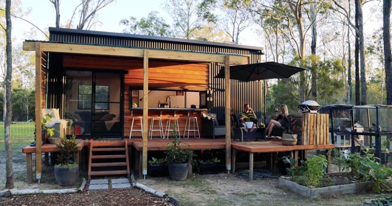 The Interior Of This Tiny House Manages To Fit Two Lofted Bedrooms