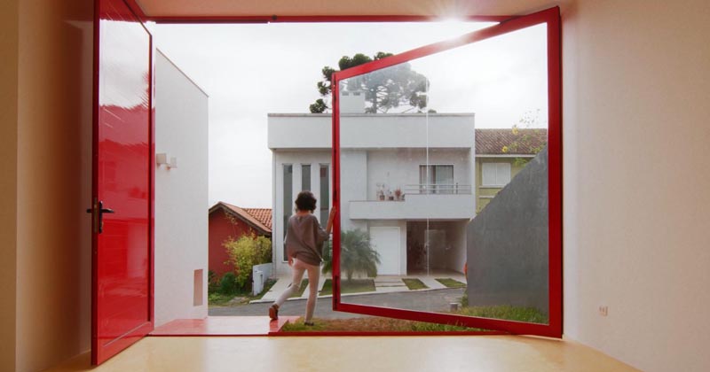 A Large Pivoting Window Opens This House To The Front Yard