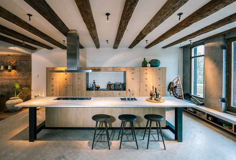 Look at this surprising renovation of an office turned into a family home