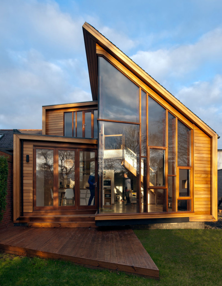 A Scandinavian inspired house extension was given to this family home ...