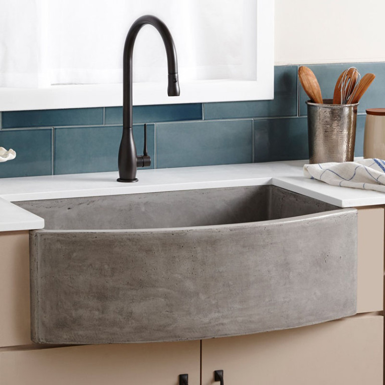 Never Let Anyone Tell You That Farmhouse Sinks Can't Be Contemporary