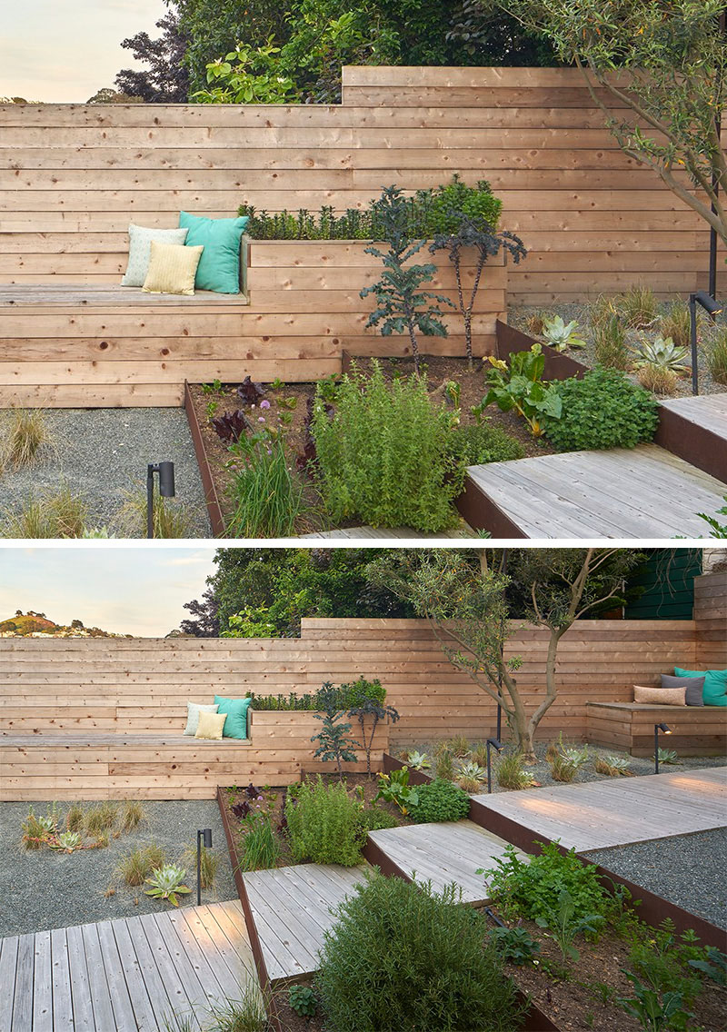 12 Ideas For Including Built-In Wood Planters In Your Outdoor Space