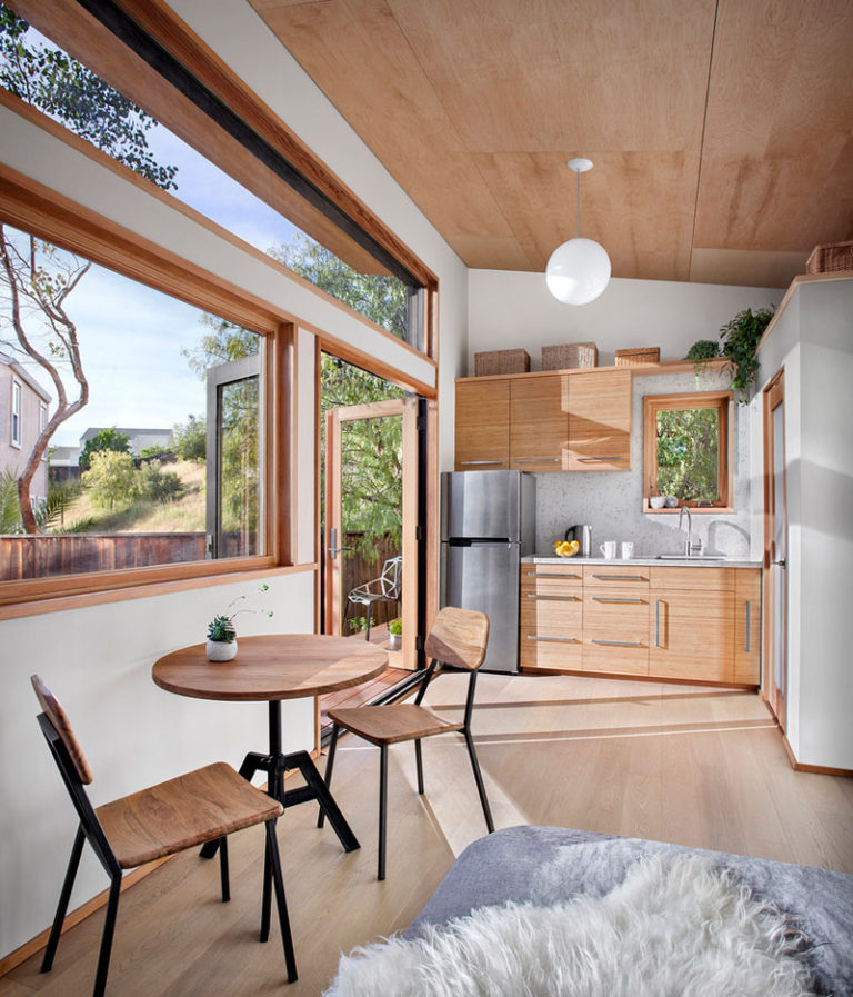 This small backyard guest house is big on ideas for compact living