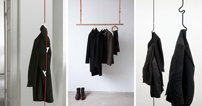 Interior Design Idea - Coat Racks That Hang From The Ceiling | CONTEMPORIST