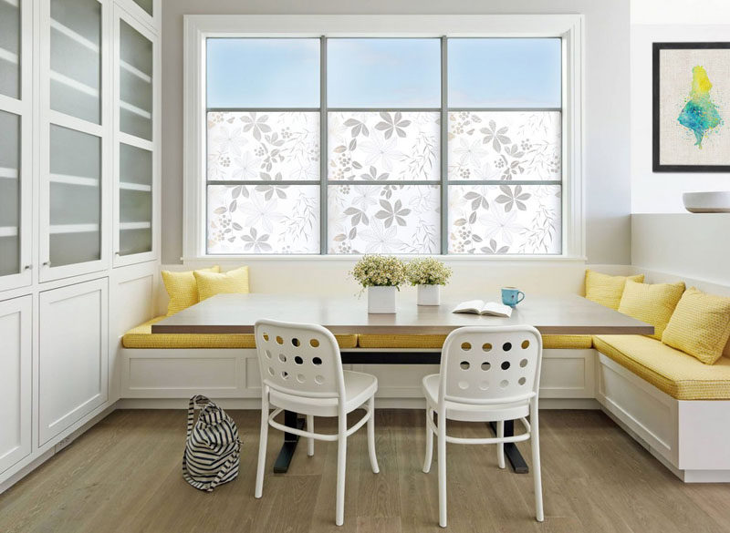 banquette seating in dining room