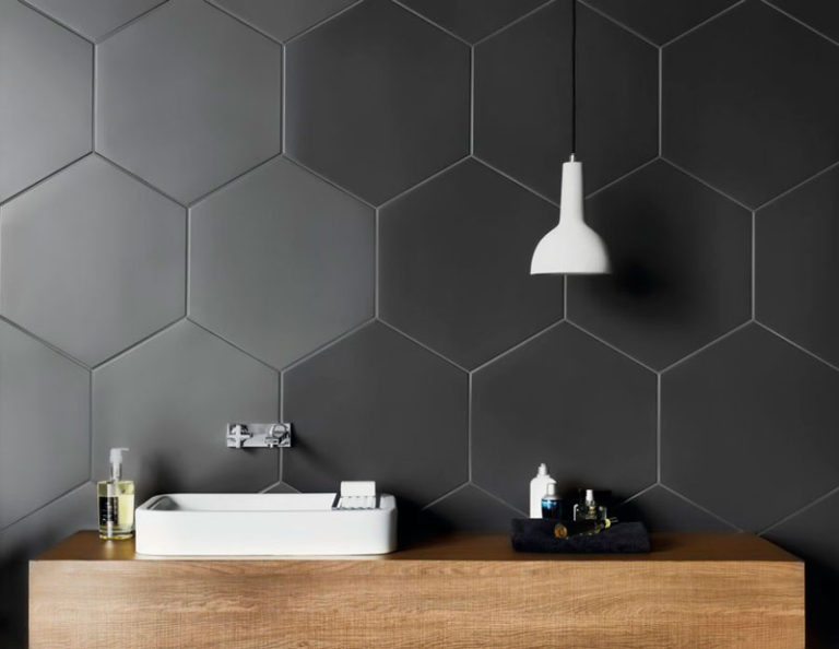 Bathroom Tile Ideas Grey Hexagon Tiles 7703