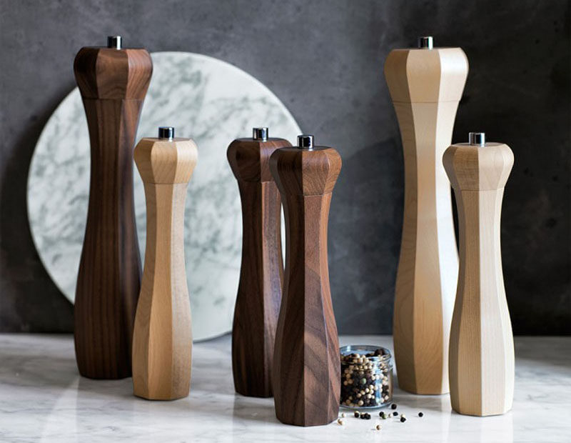 contemporary salt and pepper grinders
