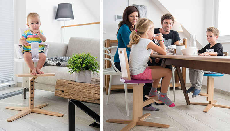 high chair that fits under table
