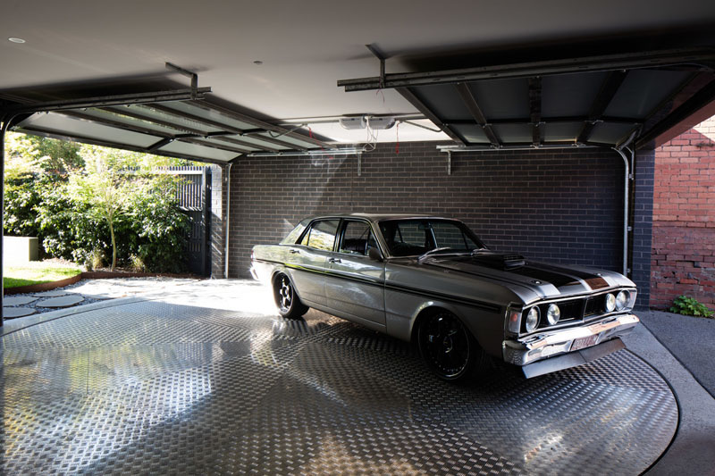 Garage Design Idea Include A Car Turntable If You're Short On Space