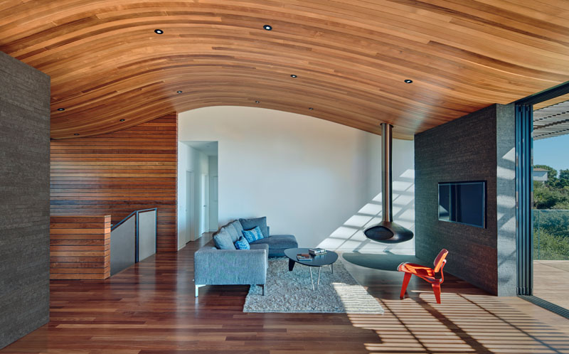 Curved Wood Ceiling Living Room 090317 1003 05 Contemporist