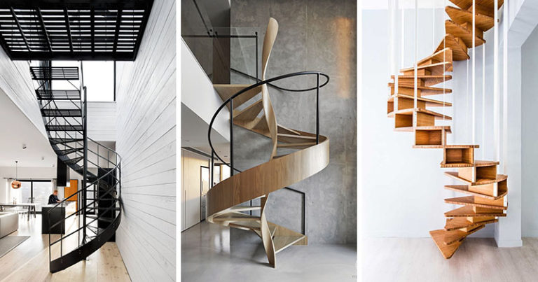 16 Modern Spiral Staircases Found In Homes Around The World