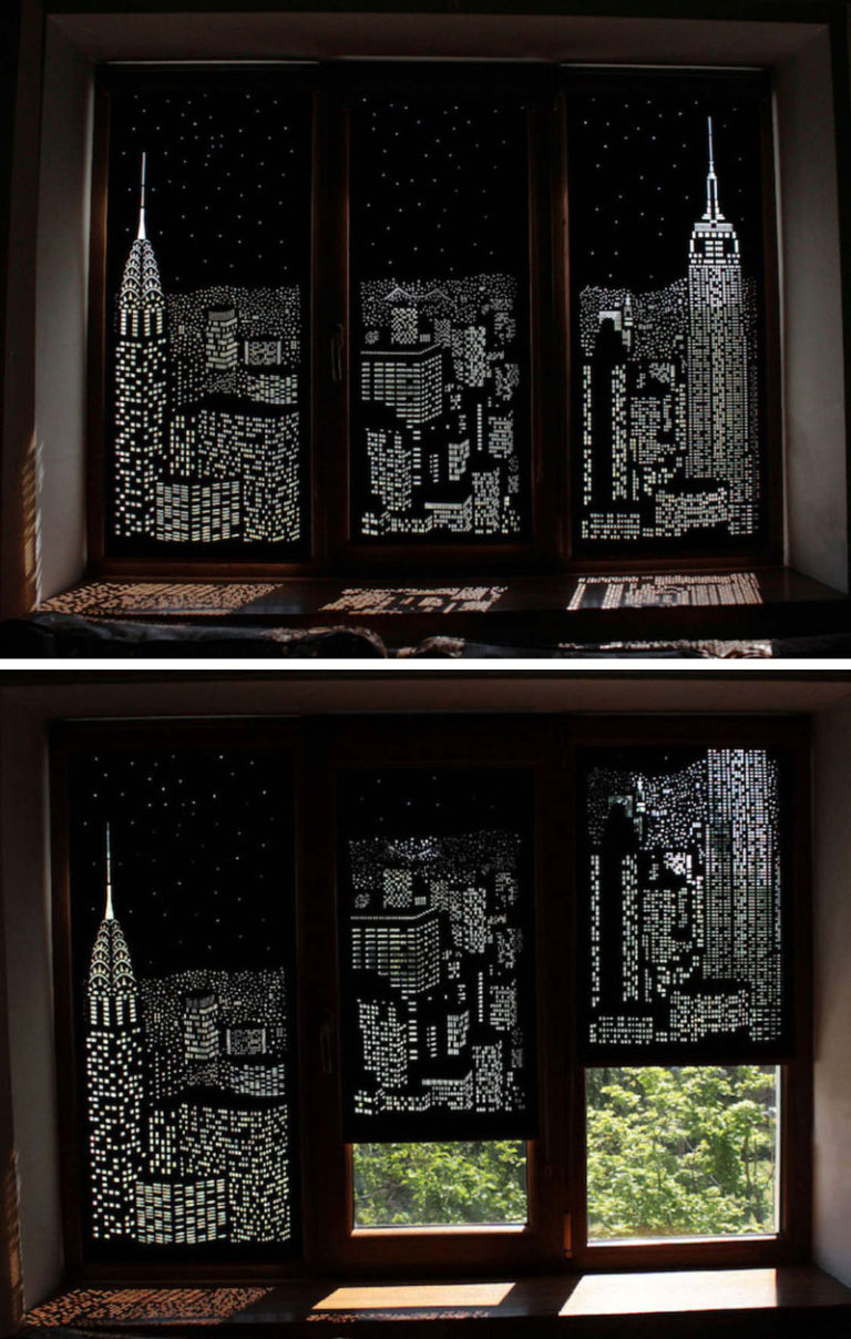 These Blackout Blinds Provide A City View When Closed