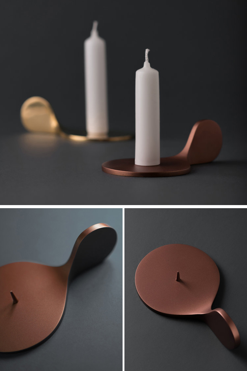 These Gold And Bronze Candle Holders Are Inspired By The Past