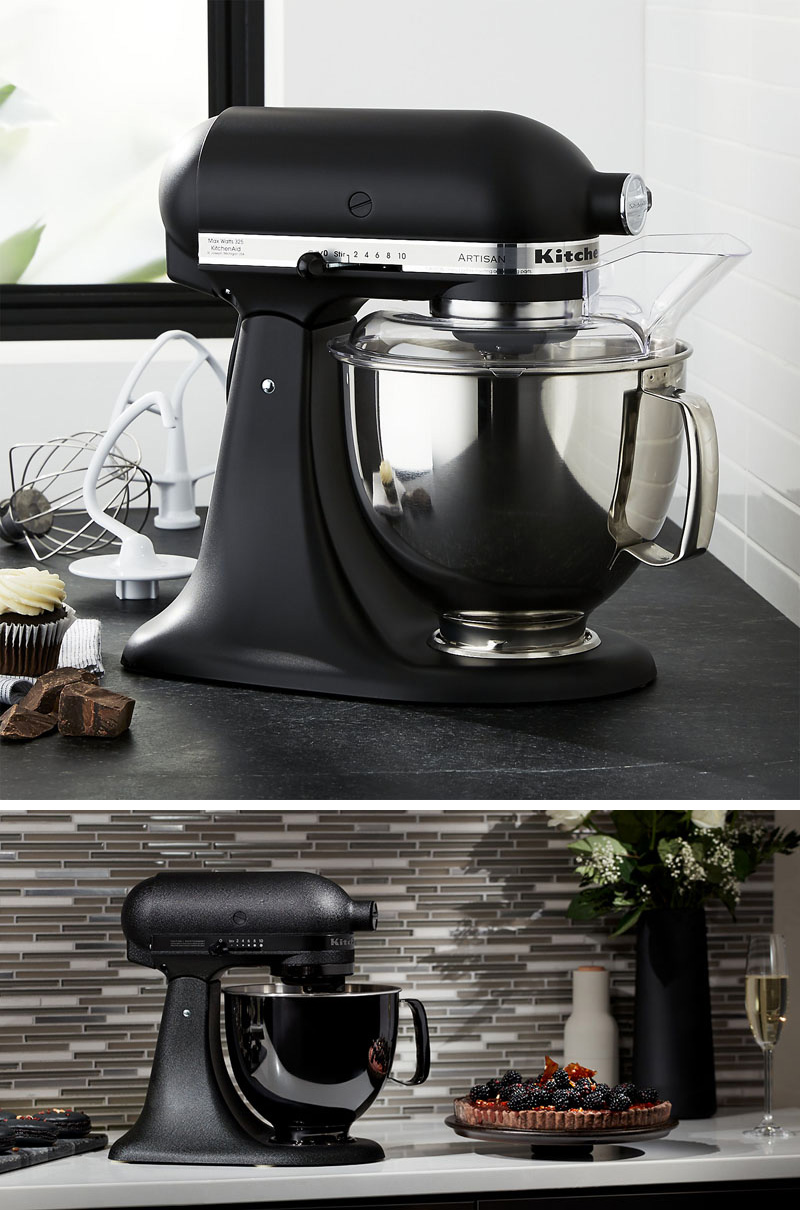 matte black kitchenaid mixer