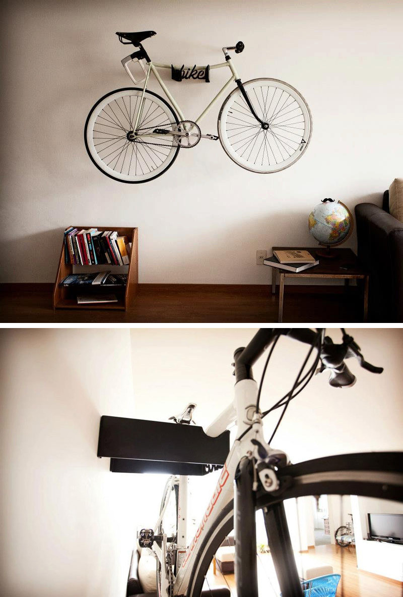hanging wall bike rack