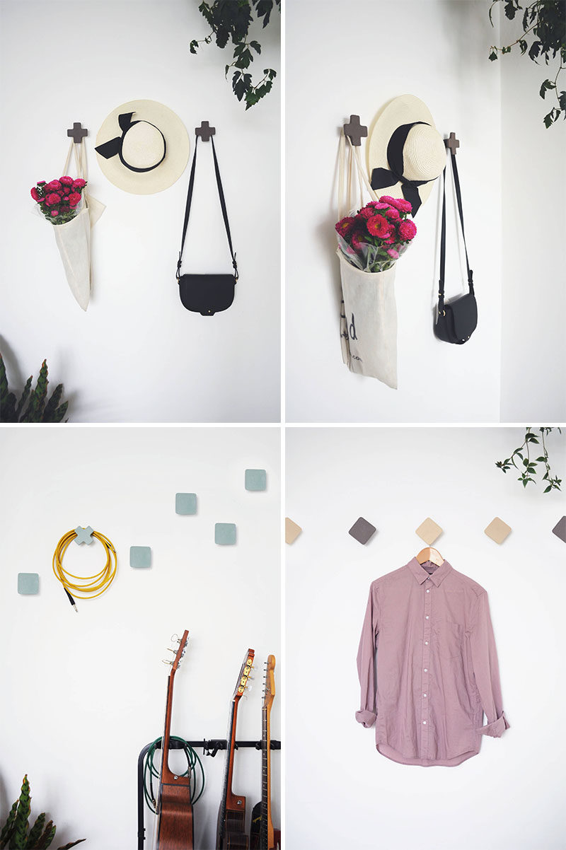 10 Simple And Modern Hooks To Decorate Any Wall