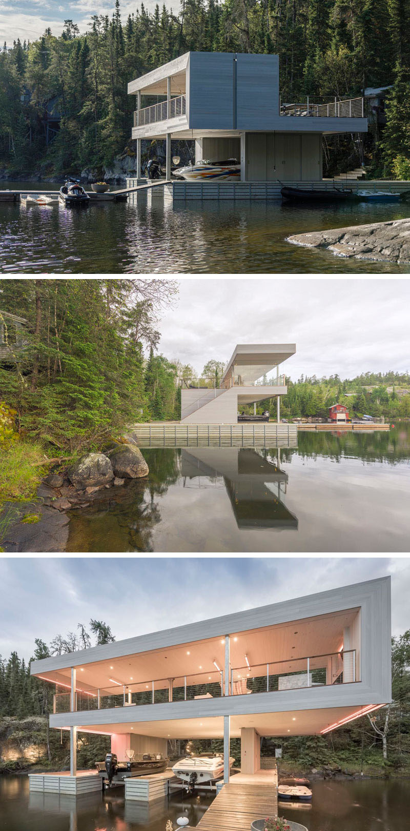 Cibinel Architecture Have Designed A Modern Boathouse With An Elevated ...