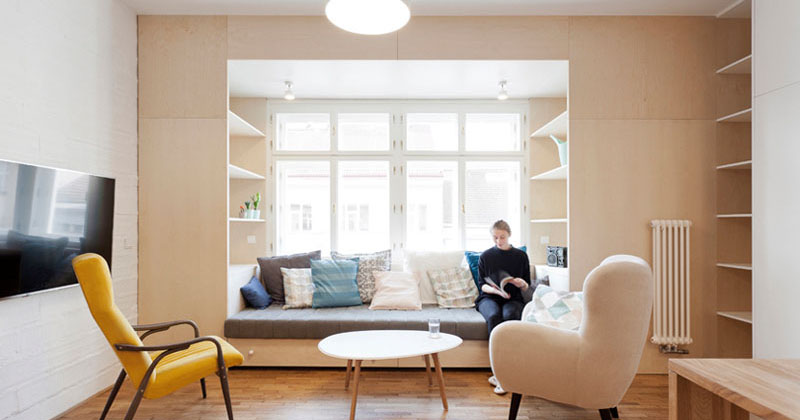 The Interior Designers Of This Apartment Included A Built-in Couch and ...