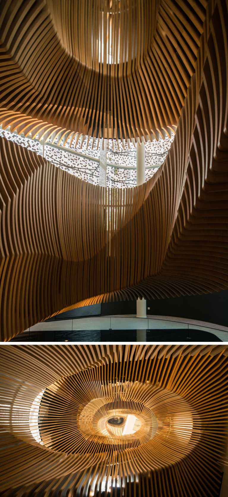 A Snake-like Sculptural Staircase Connects Four Floors Of This Office ...