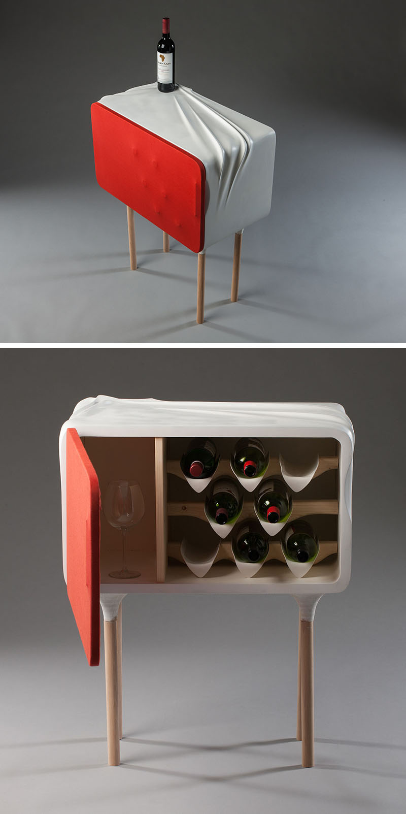 This Wine Cabinet Appears To Have Wrinkles On Its Hard Surface   Modern Wine Storage Cabinet 101017 1100 02 