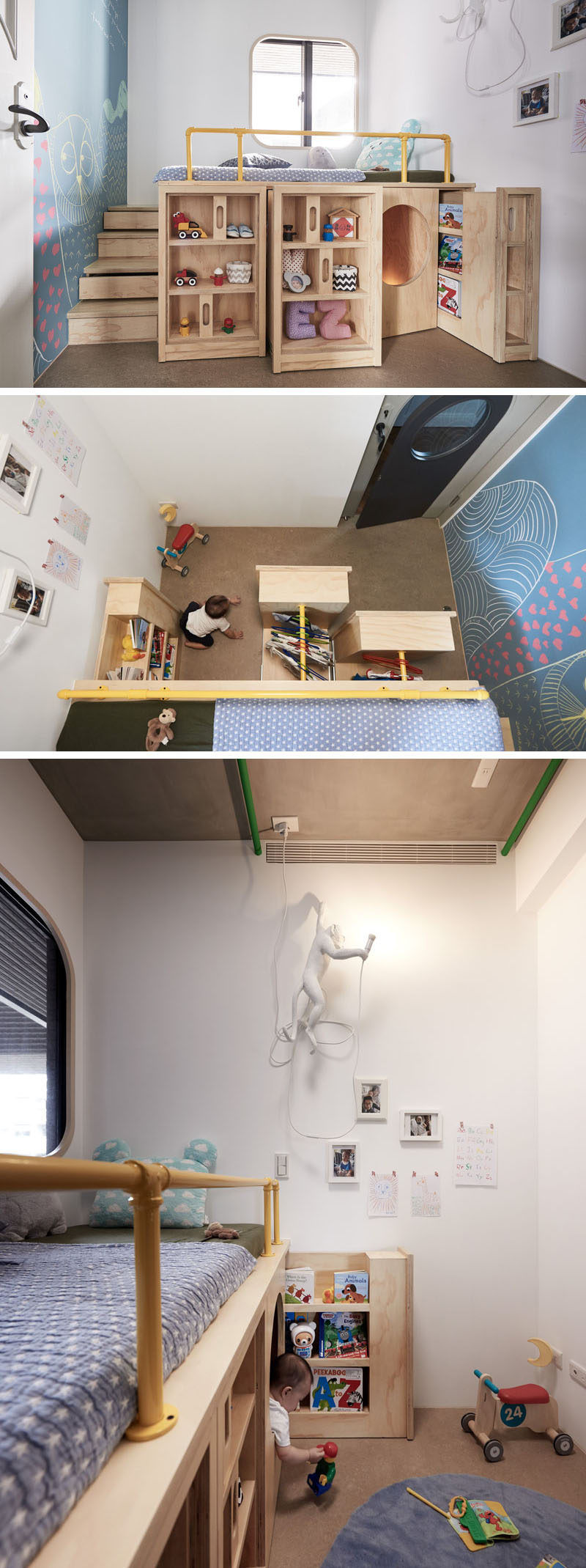 bed with play area underneath