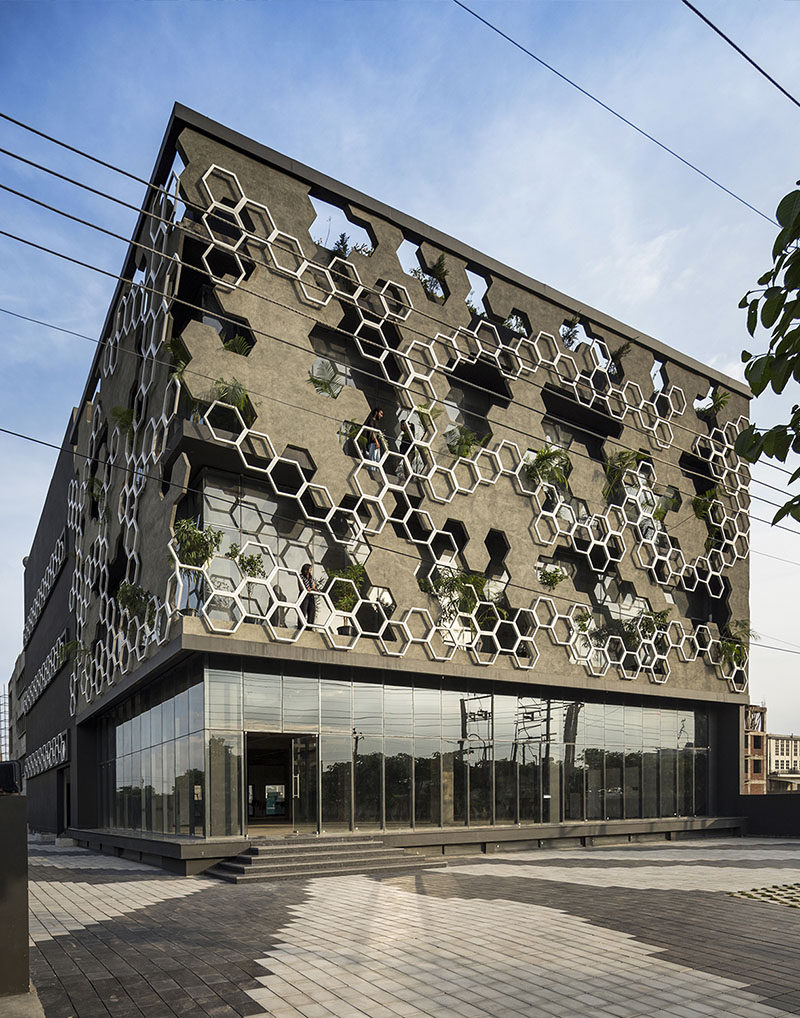 Studio Ardete Have Designed A Building With A Hexagonal Patterned Facade