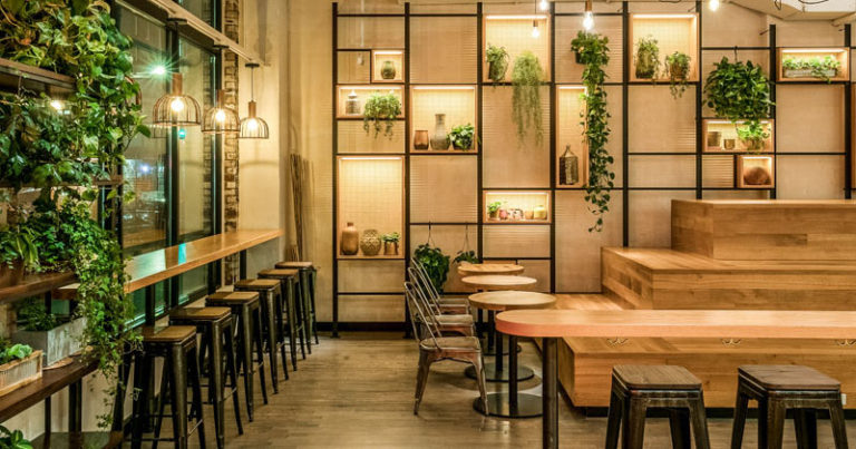 A Look Inside Mint Kitchen A New Fast Casual Restaurant In New York   Modern Cafe Restaurant Interior Design 020319 726 01 768x403 