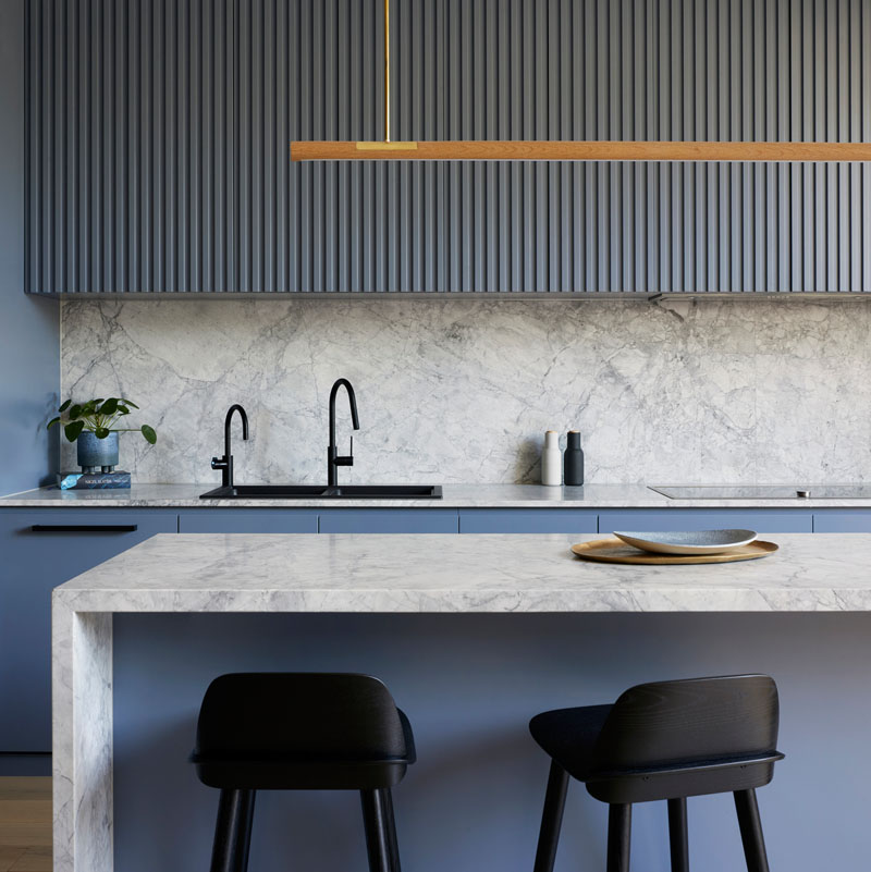 Modern Dusty Blue Grey Cabinets Kitchen With Island 170719 1129 15