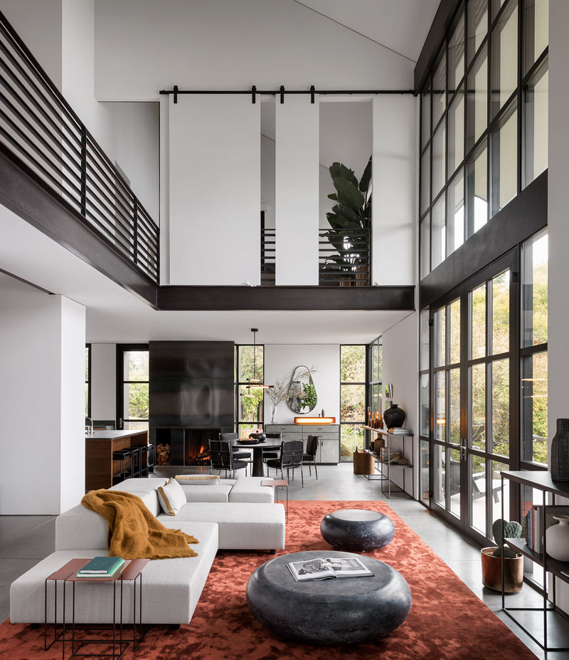 High Ceilings And Industrial Materials Are Prominent Design Elements In 