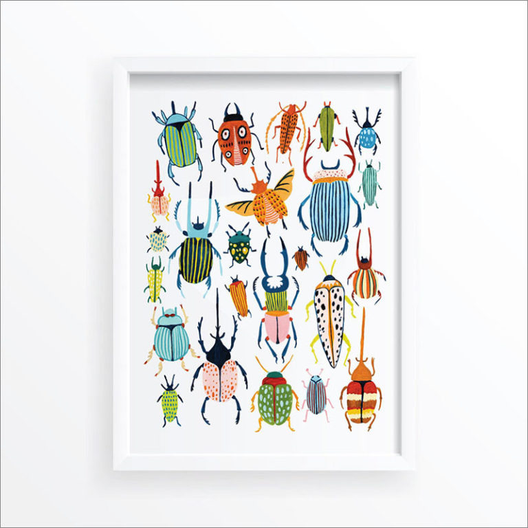 Wall Art Idea - Modern Bug Art Prints By Amber Davenport