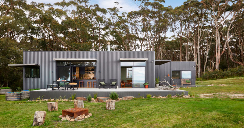 This Rural Home Was Clad With A Durable Woodland Grey Corrugated Steel ...