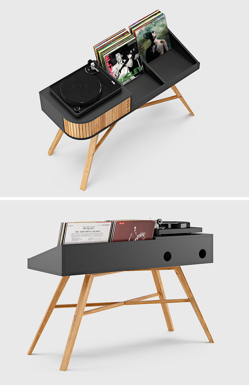 Furniture Designed To A Space For Turntable And Your Vinyl Record Collection