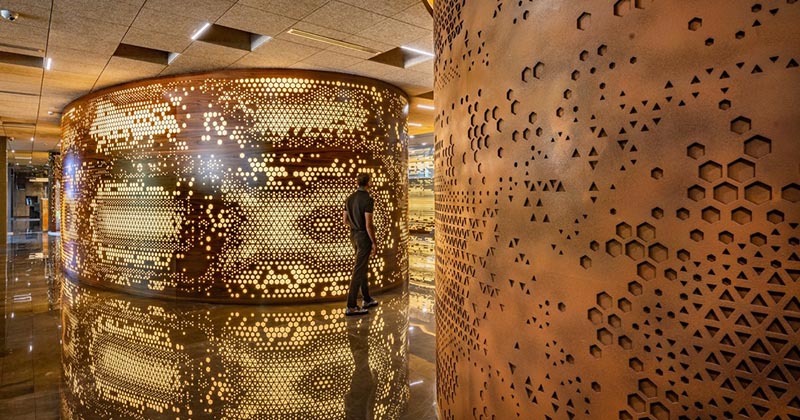 Office Design Curved Walls Perforated Lighting 181219 1246 04