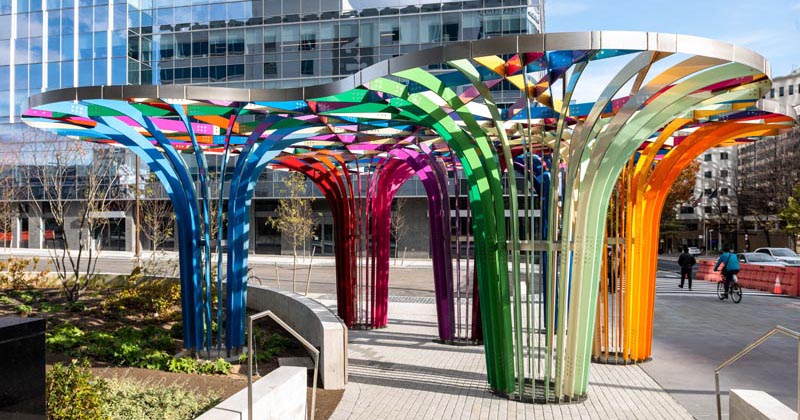 A Colorful Sculpture Named 'Spectral Grove' Has Been Installed In ...