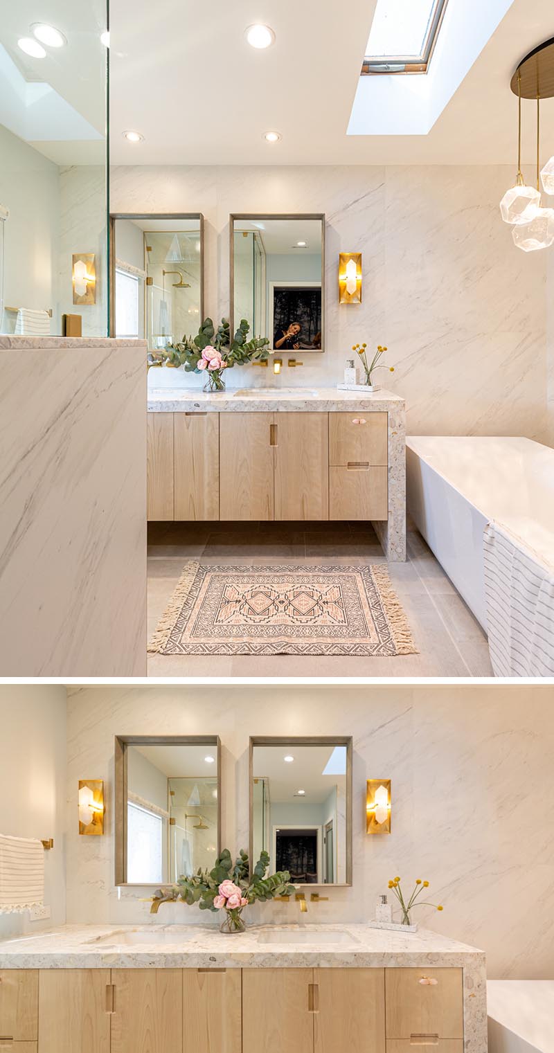 Bathroom Design Inspiration - Brass Accents Add A Glamorous
