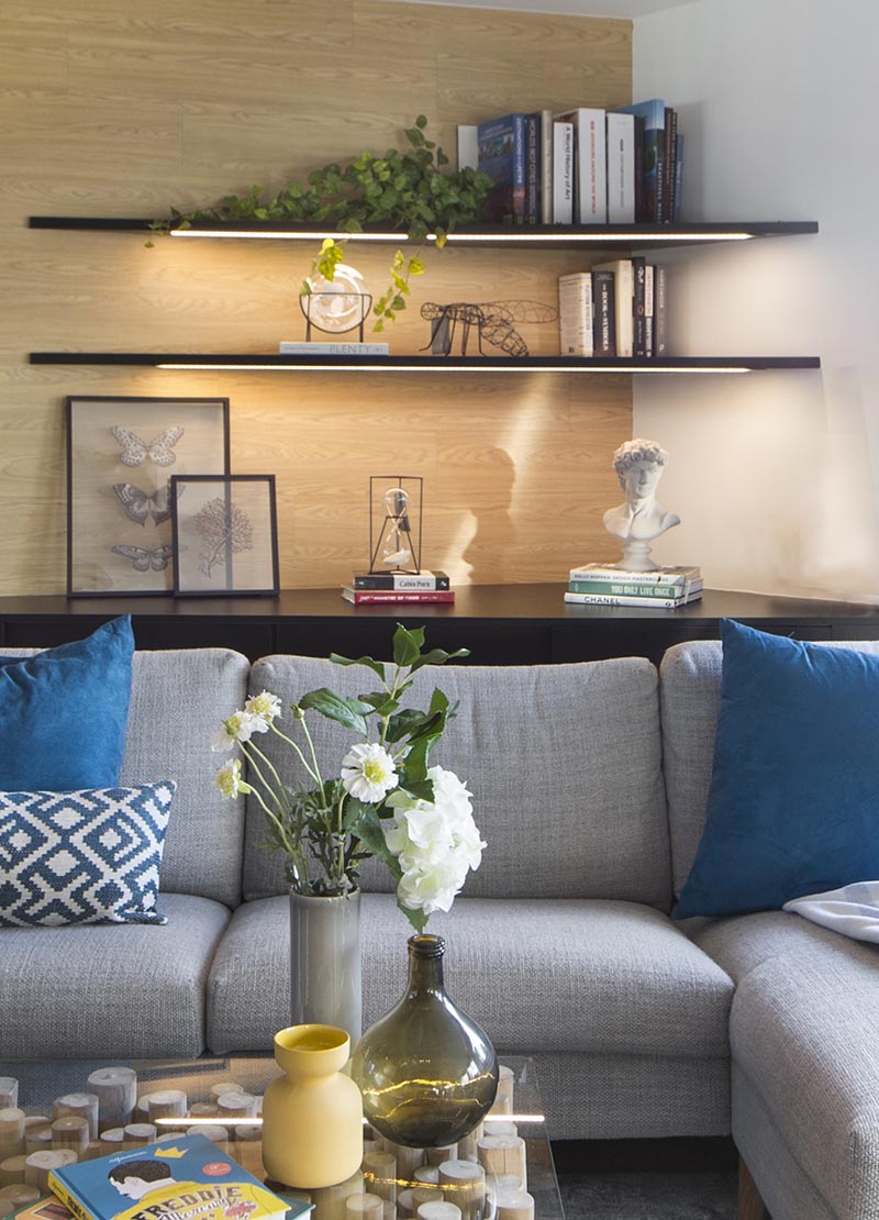 Shelving Idea - Corner Shelves With Hidden Lighting