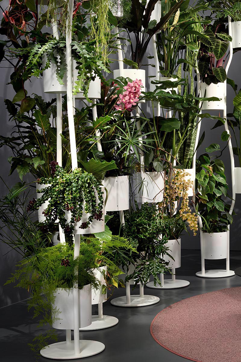 trechter deur vliegtuigen A Room Divider That Incorporates Plants Into Its Design