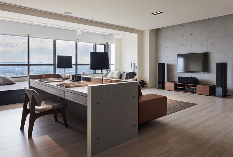 Modern Desk Office In Living Room Ideas