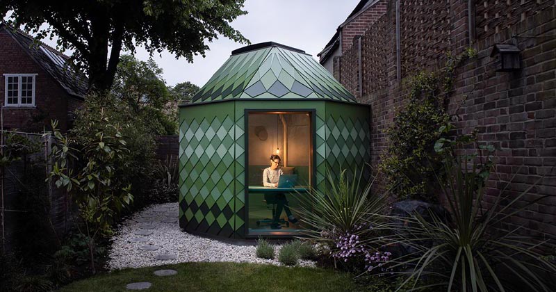 This Home Office Was Also Designed To Be A Small Backyard Guest House