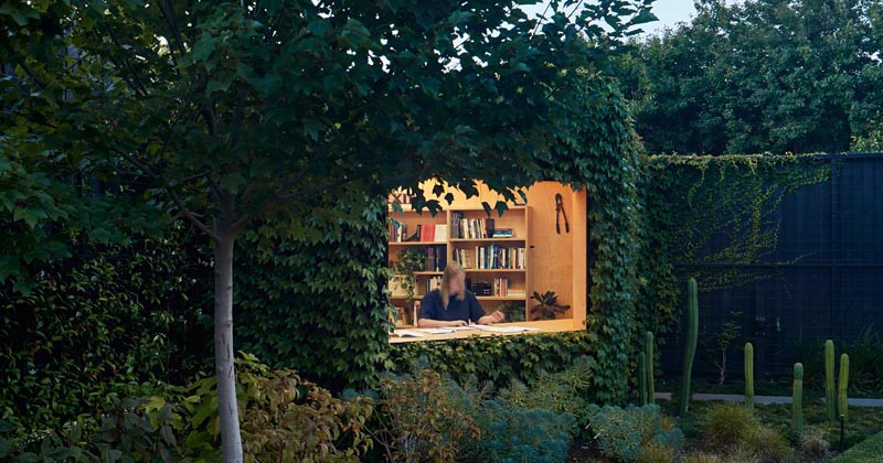 This Backyard Home Office Covered In Ivy Was Designed For A Creative Writer